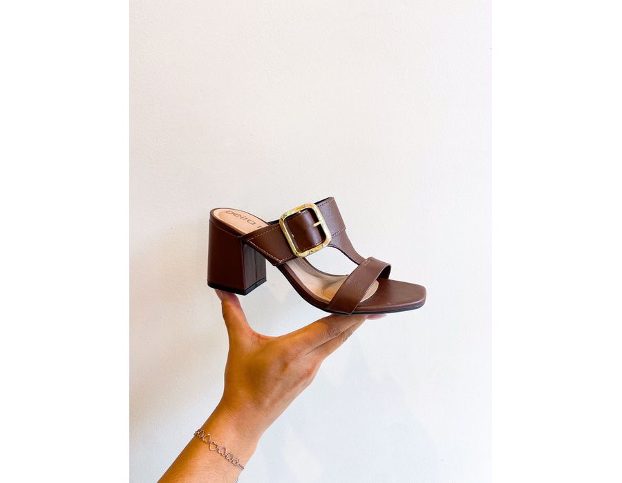 Tamanco Beatrice MARROM - 0008760010 - Morena Brasil Shoes