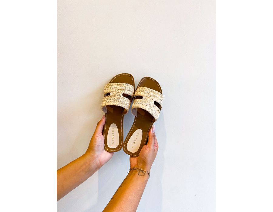 Rasteirinha Penelope OFF WHITE - 0008430002 - Morena Brasil Shoes