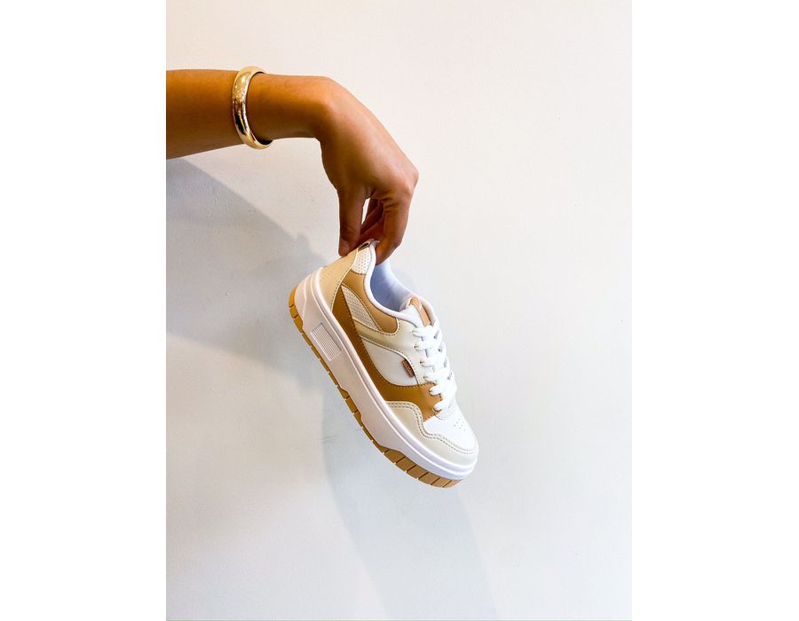Tênis Bel BRANCO,BEGE - 0008900051 - Morena Brasil Shoes