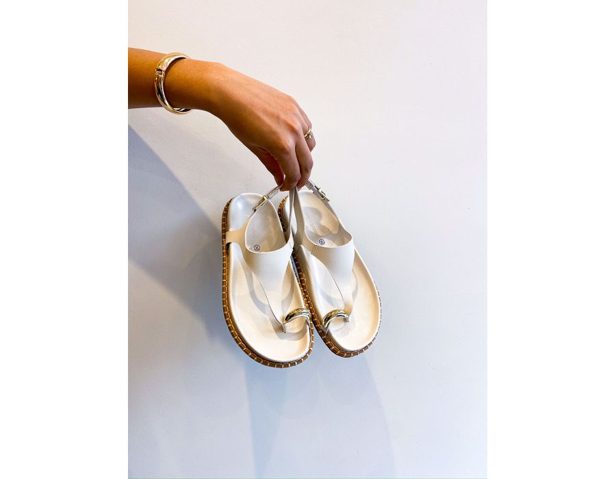 Papete Alicia OFF WHITE - 0008560002 - Morena Brasil Shoes