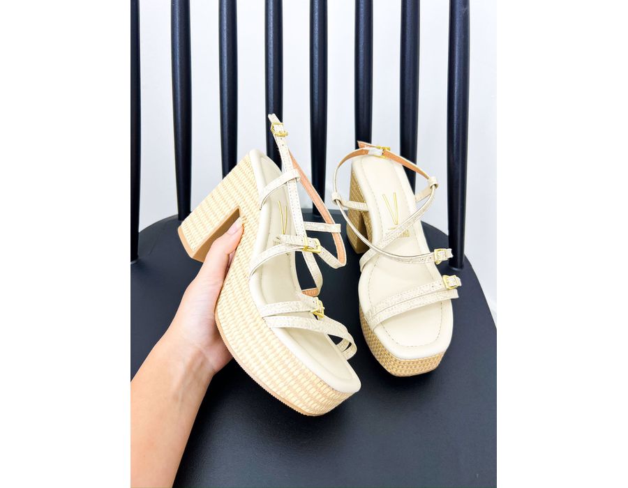 Sandalia Liana OFF WHITE - 0008960002 - Morena Brasil Shoes