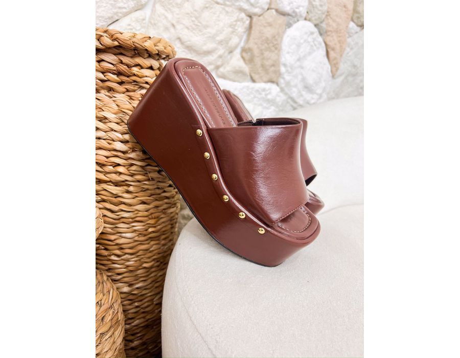 Tamanco Brenda CAFÉ - 0008590035 - Morena Brasil Shoes