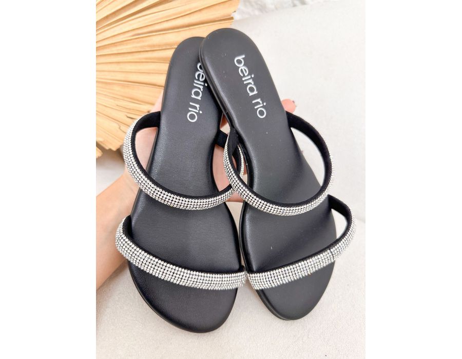 Rasteirinha Yara PRETO - 0007650001 - Morena Brasil Shoes