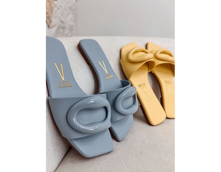 Rasteirinha Lyra AZUL CLARO - 0008440009 - Morena Brasil Shoes