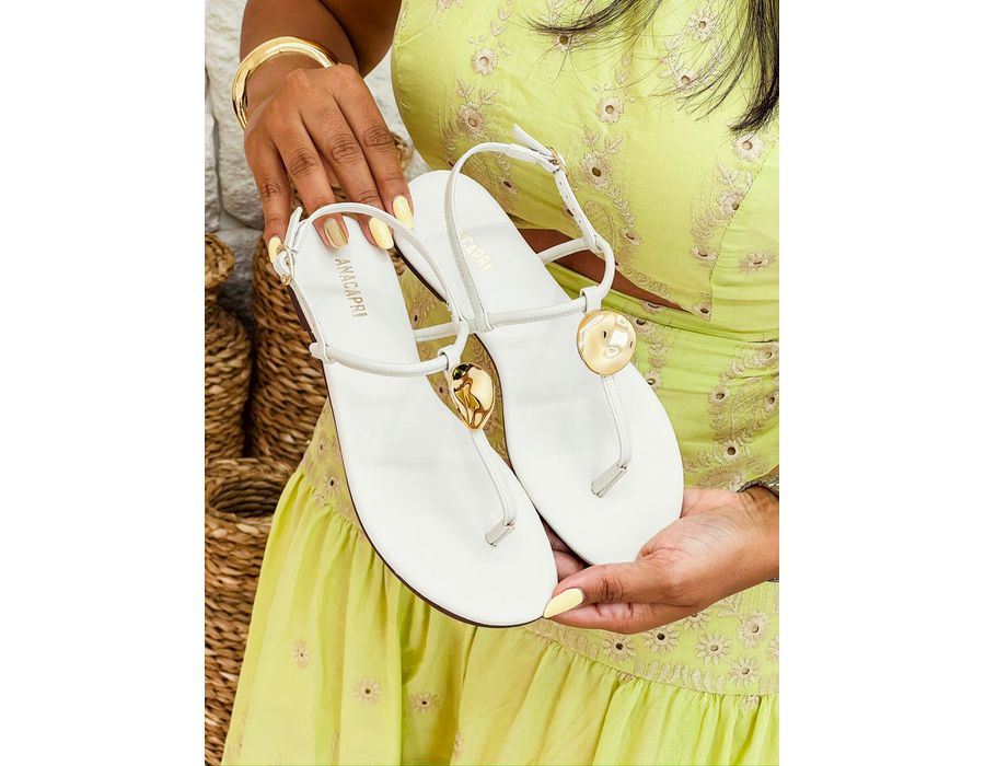 Rasteirinha Melanie OFF WHITE - 0007280002 - Morena Brasil Shoes