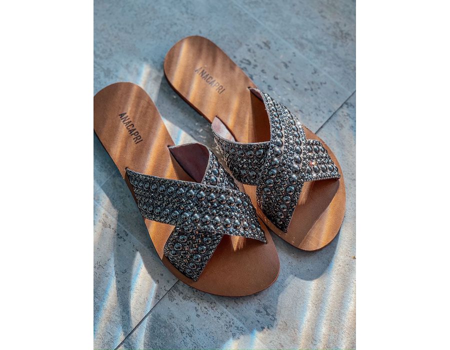 Rasteirinha Nath CHUMBO METALIZADO - 0008170034 - Morena Brasil Shoes