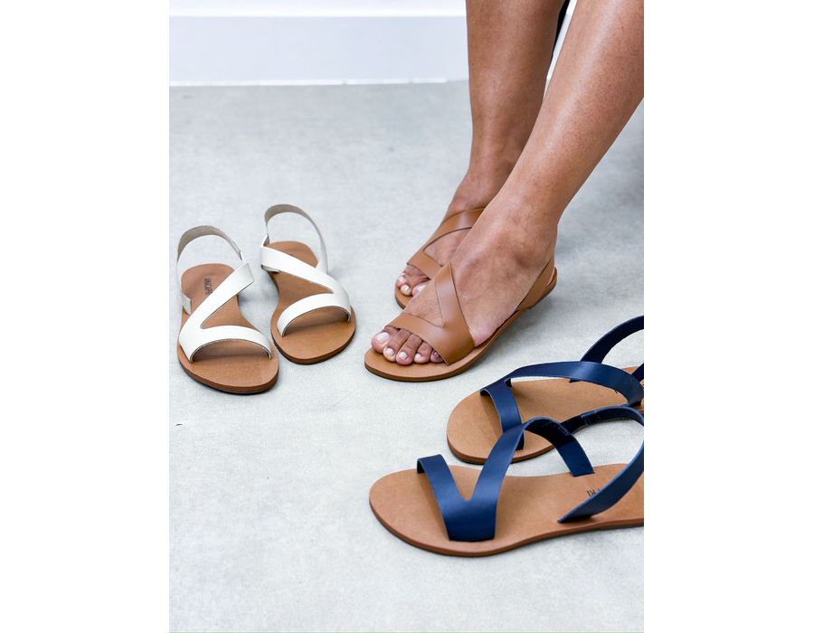 Rasteirinha Ayla AZUL MARINHO - 0007210003 - Morena Brasil Shoes