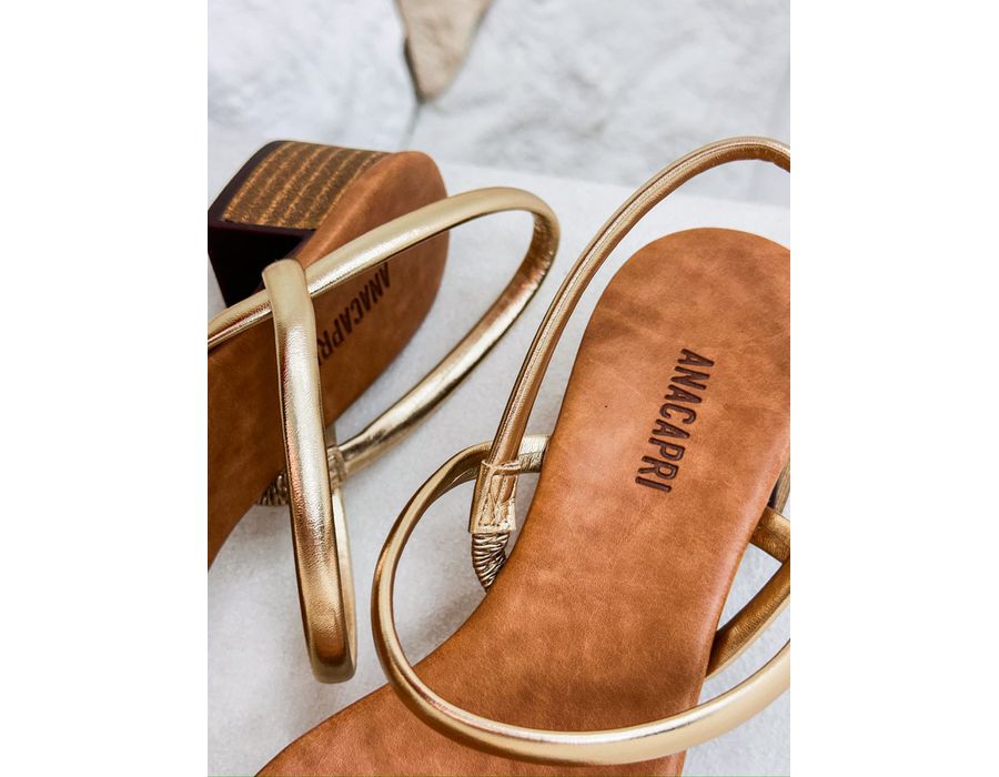 Sandalia Viviane DOURADO - 0009080012 - Morena Brasil Shoes