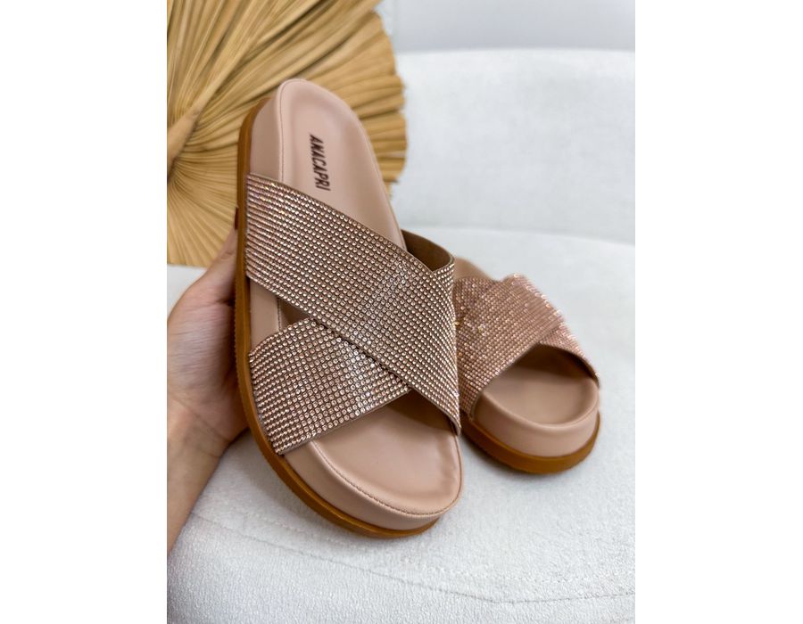 Flat Ariel OURO ROSÊ - 0009240016 - Morena Brasil Shoes