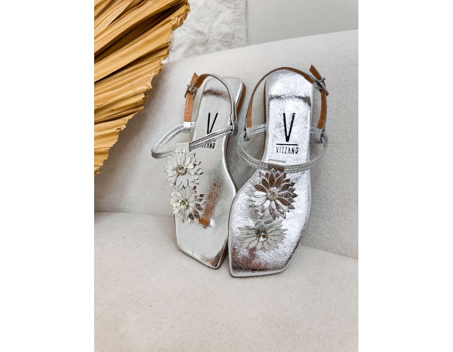 Rasteirinha Milla PRATA - 0009280013 - Morena Brasil Shoes