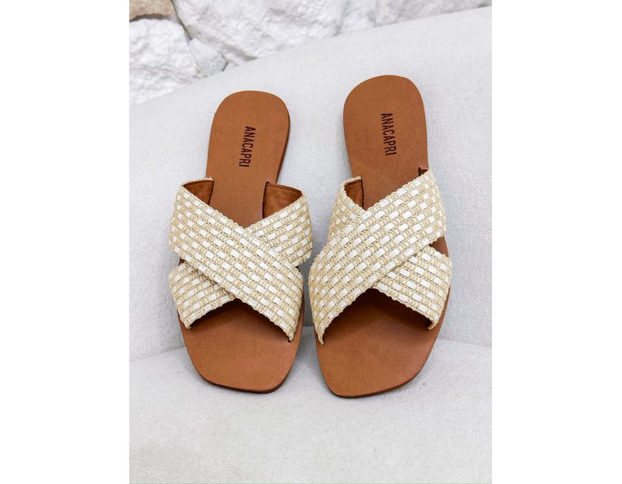 Rasteirinha Linda OFF WHITE - 0009090002 - Morena Brasil Shoes