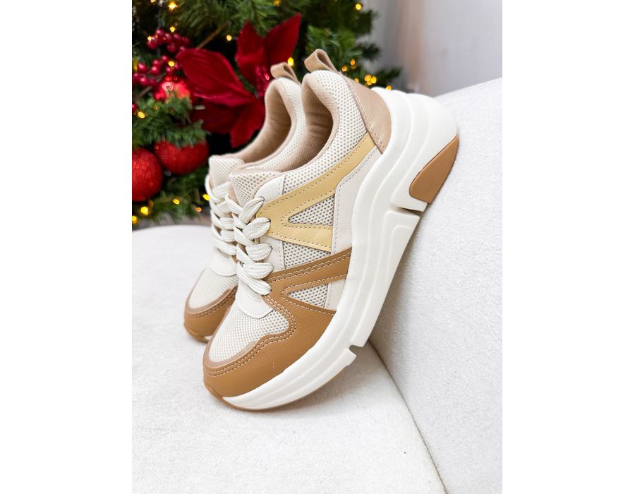 Tenis Lola BEGE,MANTEIGA - 0007510080 - Morena Brasil Shoes