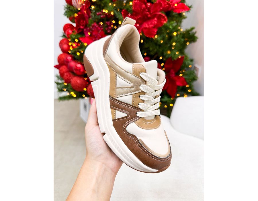 Tenis Lola CARAMELO,DOURADO - 0007510097 - Morena Brasil Shoes