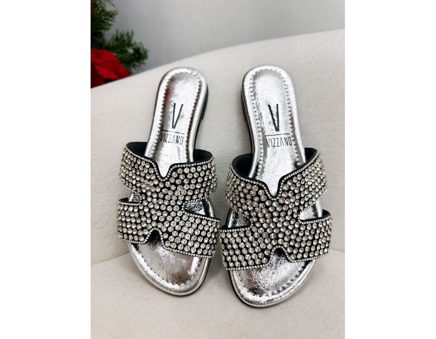 Rasteirinha Maila PRATA - 0009360013 - Morena Brasil Shoes