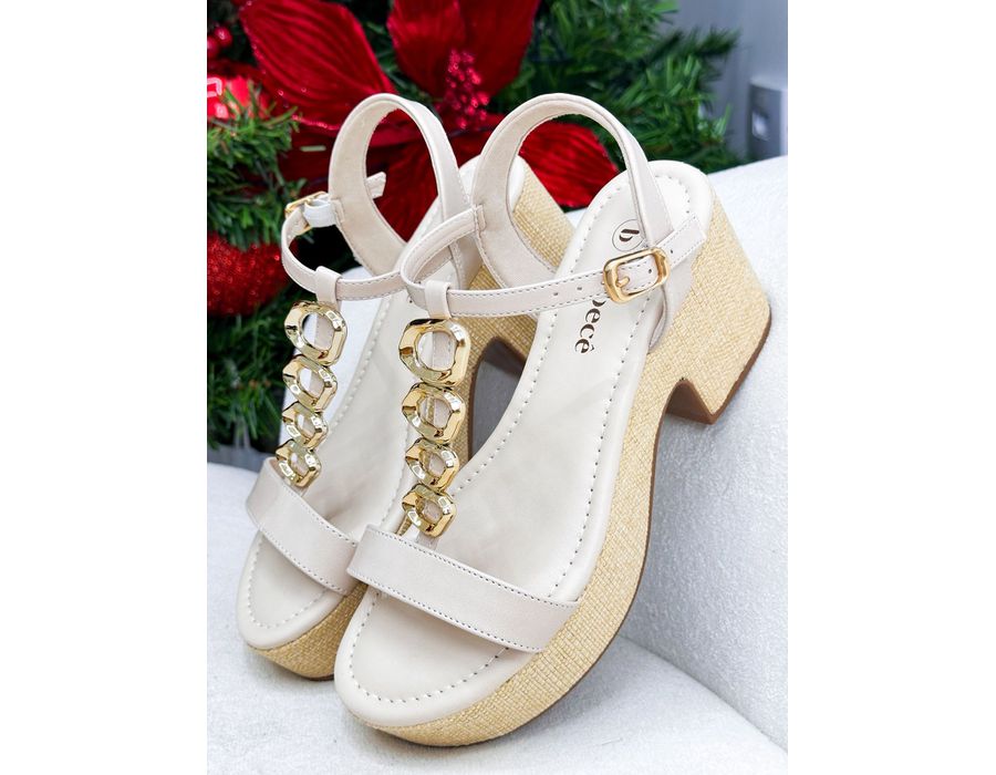 Sandalia Maite BEGE - 0009690008 - Morena Brasil Shoes