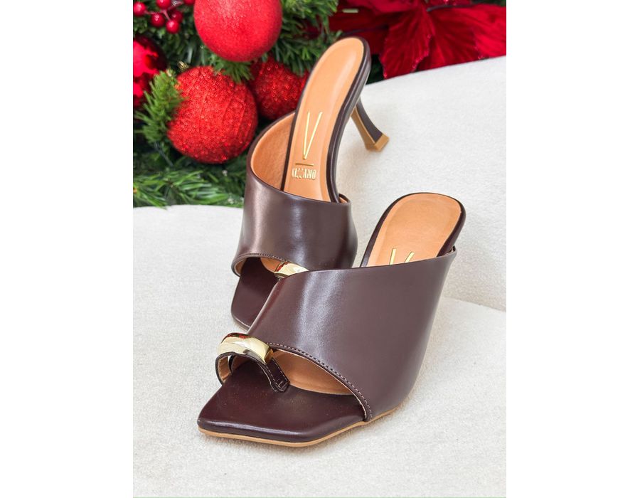 Tamanco Athena MARROM - 0007750010 - Morena Brasil Shoes