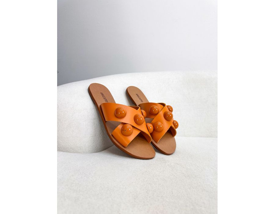 Rasteirinha Lola MOSTARDA - 0009730027 - Morena Brasil Shoes