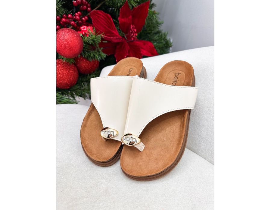 Flat Tainá OFF WHITE - 0006950002 - Morena Brasil Shoes