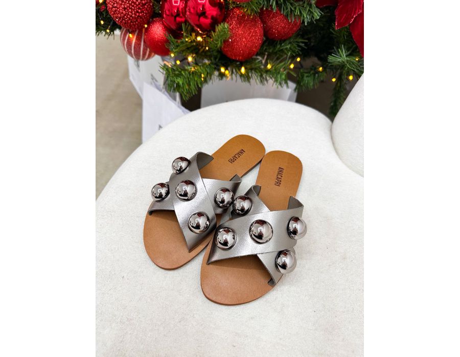 Rasteirinha Lola CHUMBO METALIZADO - 0009730034 - Morena Brasil Shoes