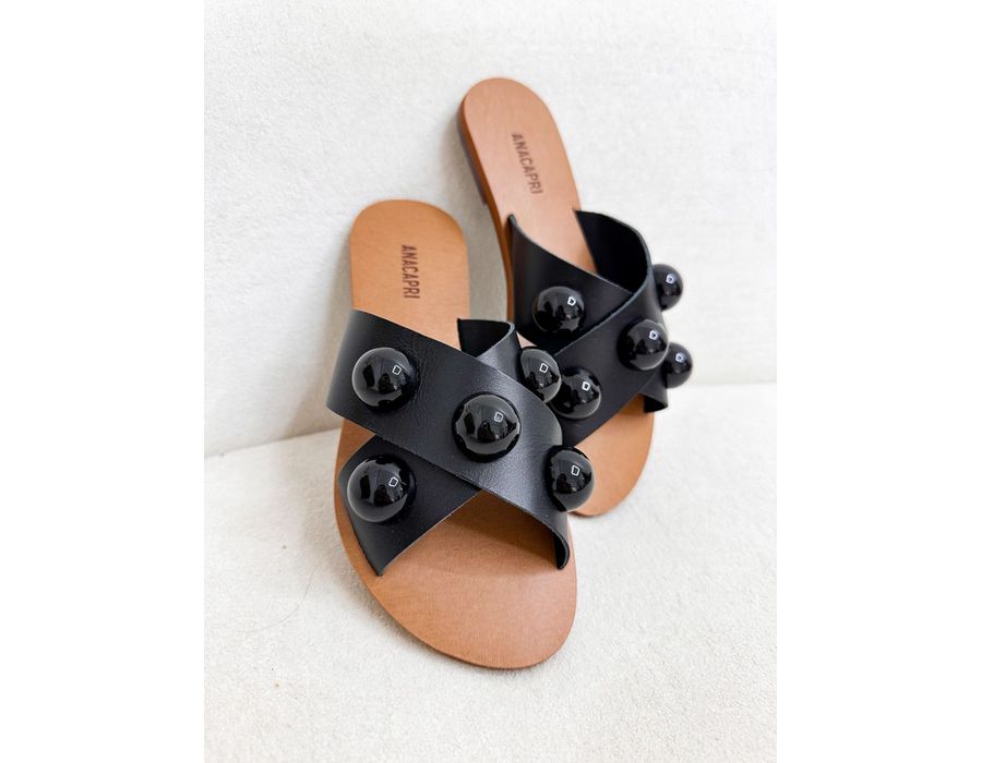 Rasteirinha Lola PRETO - 0009730001 - Morena Brasil Shoes