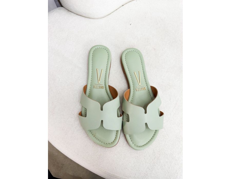 Rasteirinha Gabrielle VERDE MENTA - 0007550037 - Morena Brasil Shoes