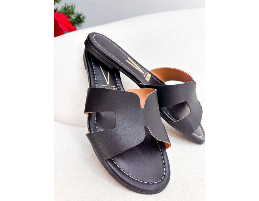 Rasteirinha Gabrielle PRETO - 0007550001 - Morena Brasil Shoes