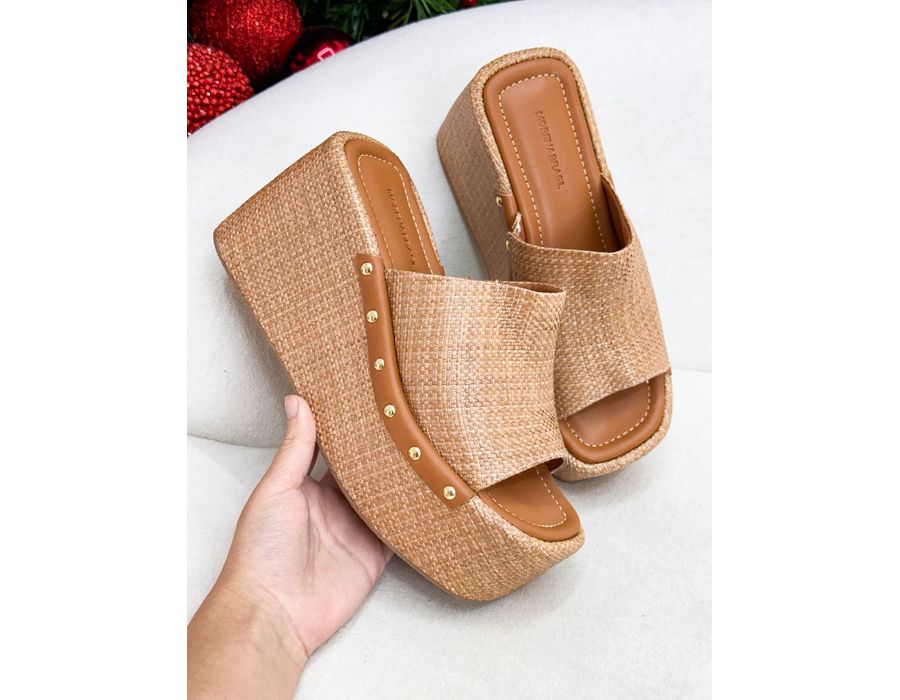 Tamanco Brenda PALHA - 0008590106 - Morena Brasil Shoes