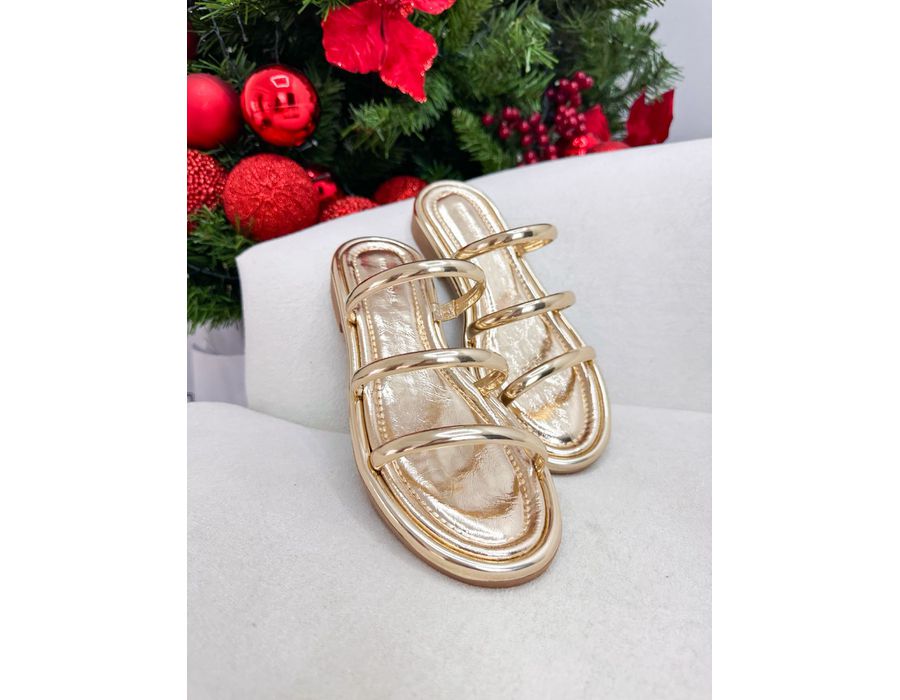 Rasteirinha Jasmin DOURADO - 0009530012 - Morena Brasil Shoes