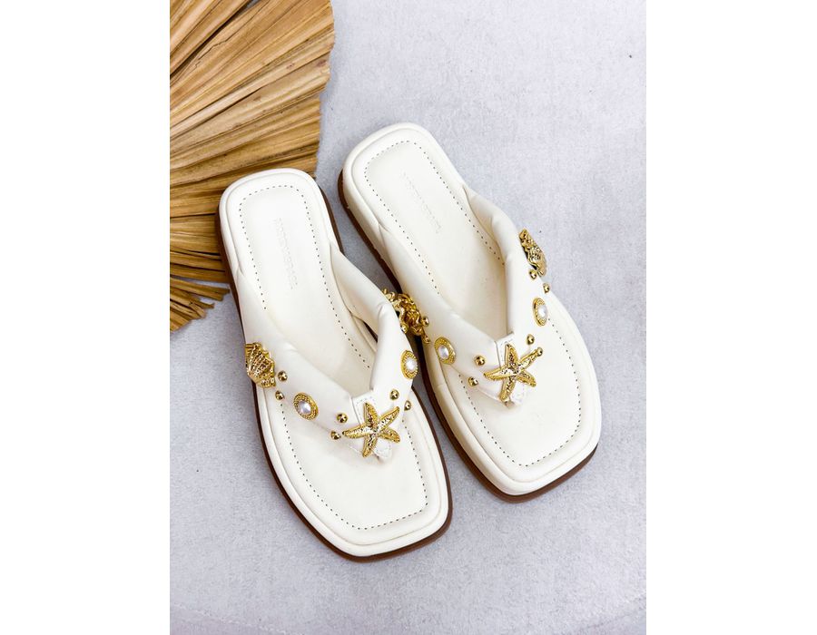 Flat Mali BRANCO - 0009510014 - Morena Brasil Shoes