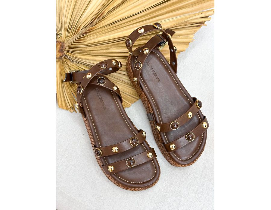 Papete Kaliany MARROM - 0009660010 - Morena Brasil Shoes