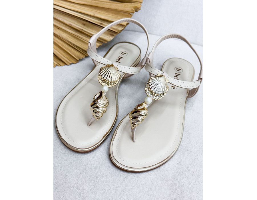 Rasteirinha Isa OFF WHITE - 0009750002 - Morena Brasil Shoes