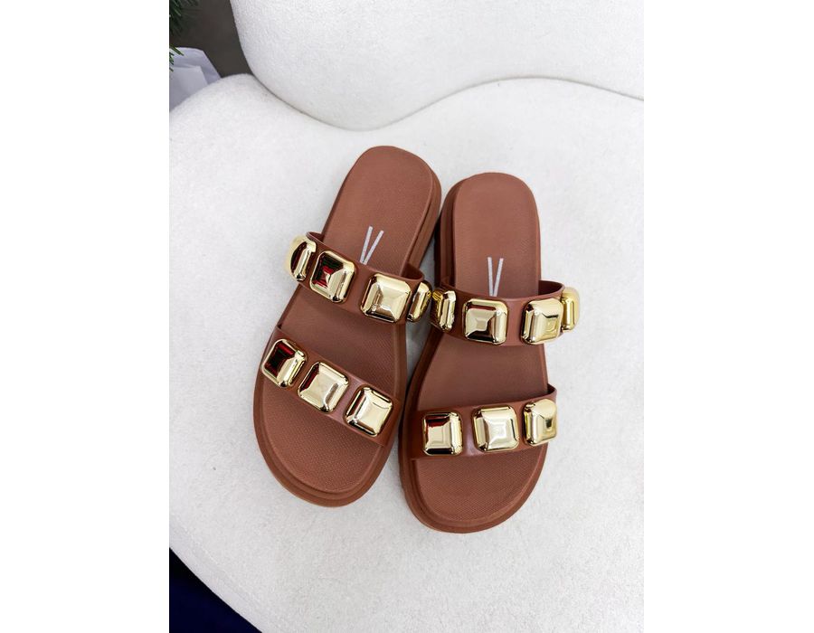 Flat Lika MARROM - 0009840010 - Morena Brasil Shoes