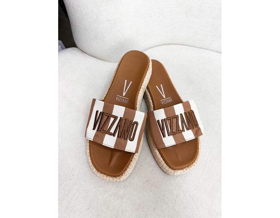 Flat Yani CARAMELO LISTRADO - 0009830102 - Morena Brasil Shoes