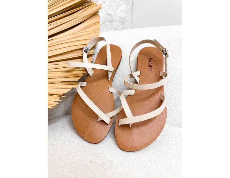 Rasteirinha Melody OFF WHITE - 0009880002 - Morena Brasil Shoes