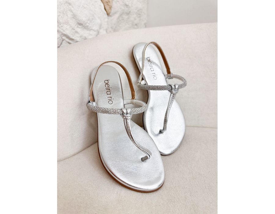 Rasteirinha Olivia PRATA - 0007640013 - Morena Brasil Shoes