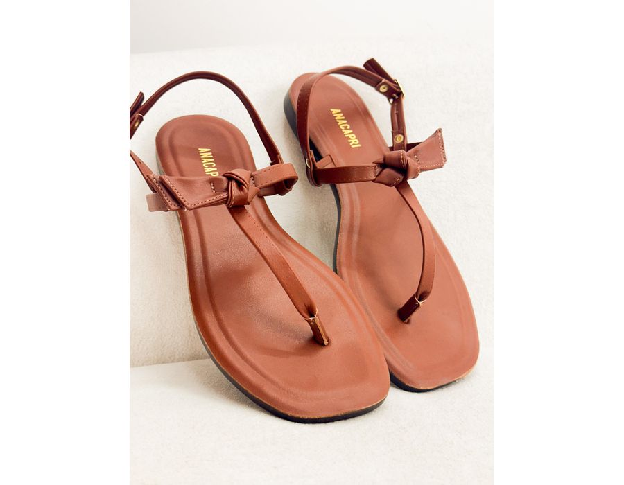 Rasteirinha Manu MARROM - 0009970010 - Morena Brasil Shoes