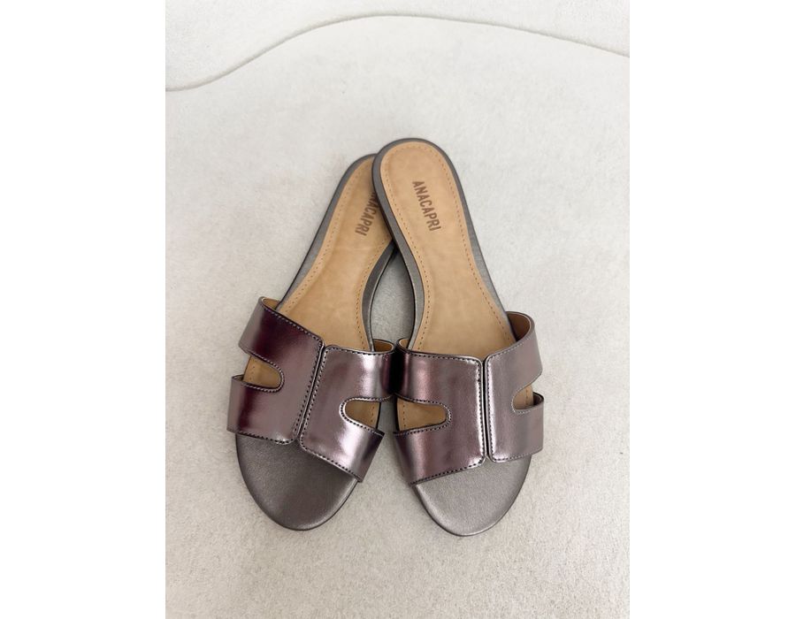 Rasteirinha Silvana PRATA - 0008880013 - Morena Brasil Shoes