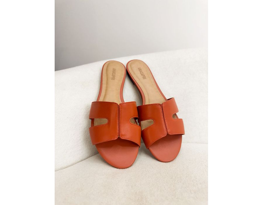 Rasteirinha Silvana LARANJA - 0008880015 - Morena Brasil Shoes