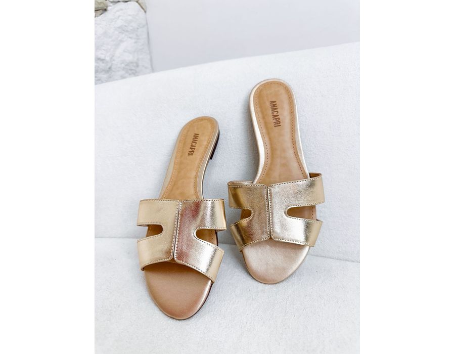 Rasteirinha Silvana DOURADO - 0008880012 - Morena Brasil Shoes