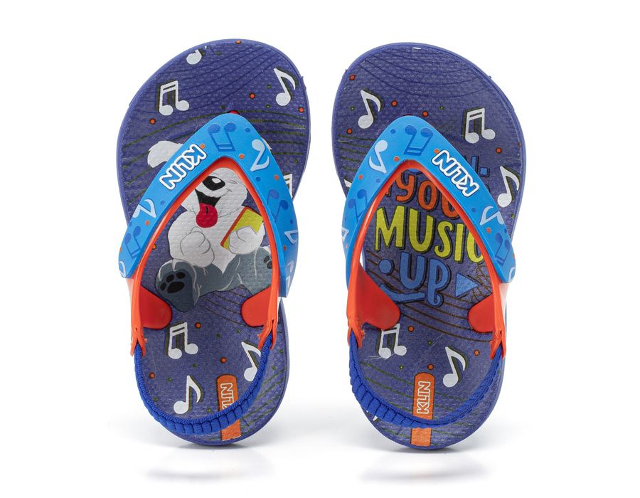 CHINELO KLIN 442131 ROYAL/LARANJA