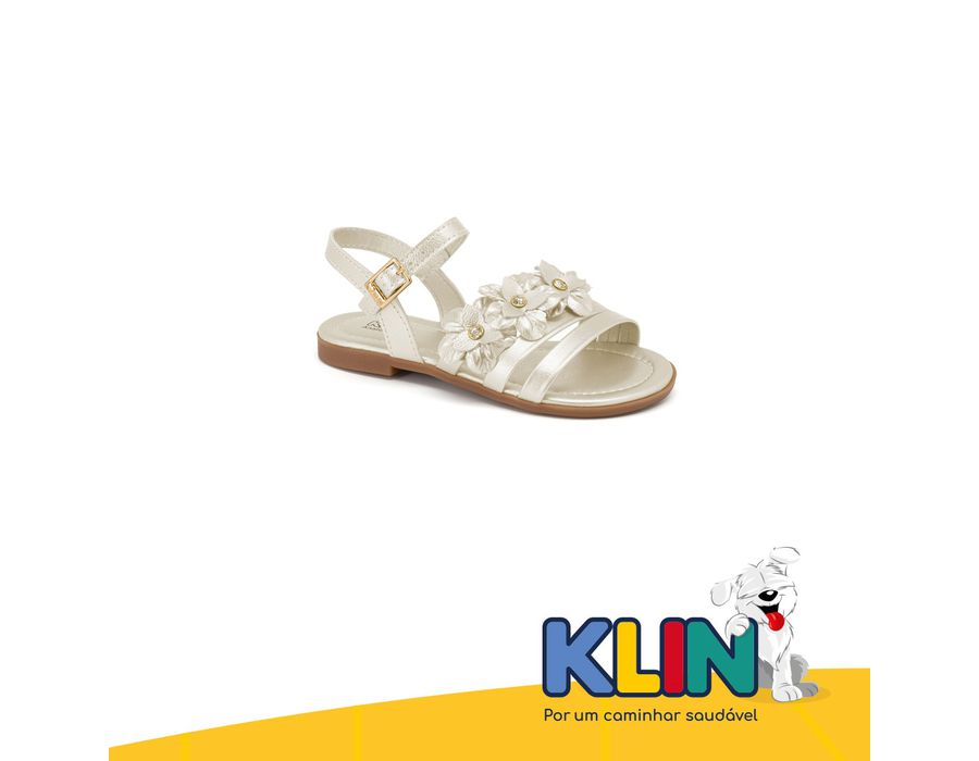 SANDALIA KLIN 177119 OFF WHITE PEROLIZADO
