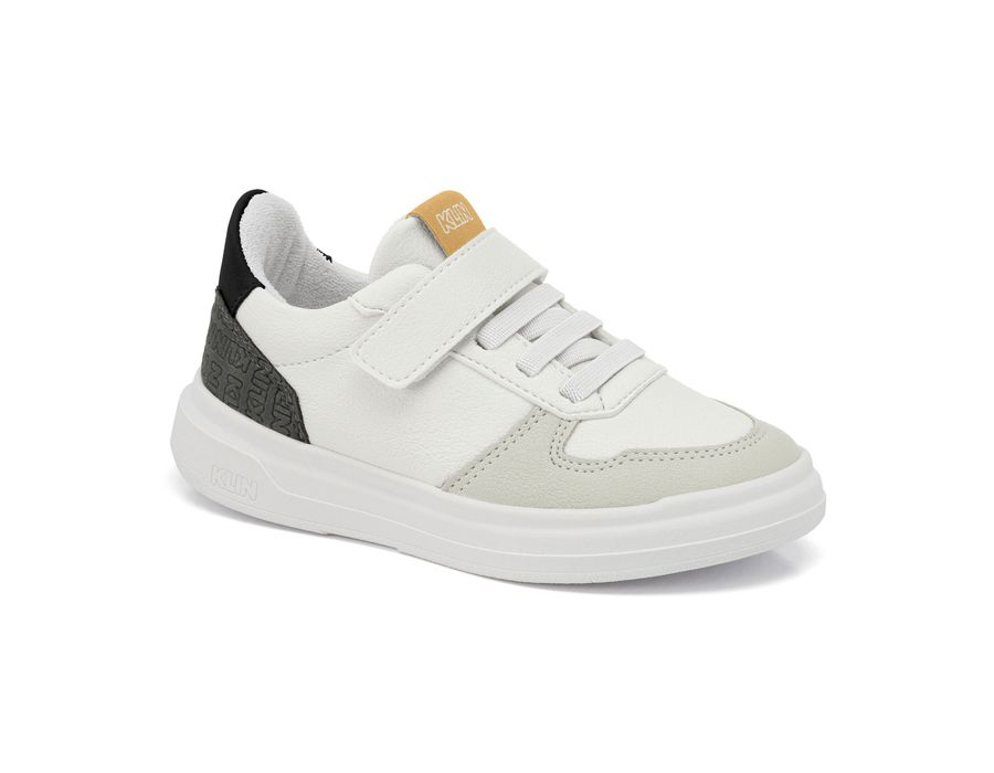 TENIS KLIN 355007 BRANCO/GRAFITE/OCRE