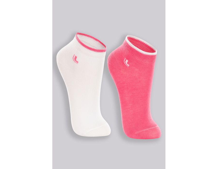 KIT C/2 MEIA LUPO 2835 BRANCO/ROSA