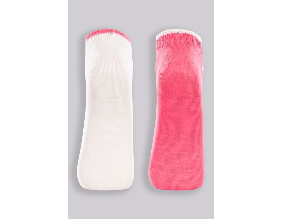 KIT C/2 MEIA LUPO 2835 BRANCO/ROSA