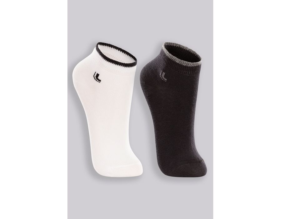 KIT C/2 MEIA LUPO 2835 BRANCA/PRETA