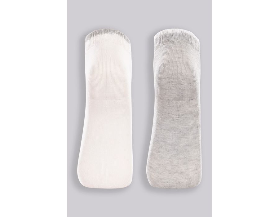 KIT C/2 MEIA LUPO 2835 BRANCA/CINZA