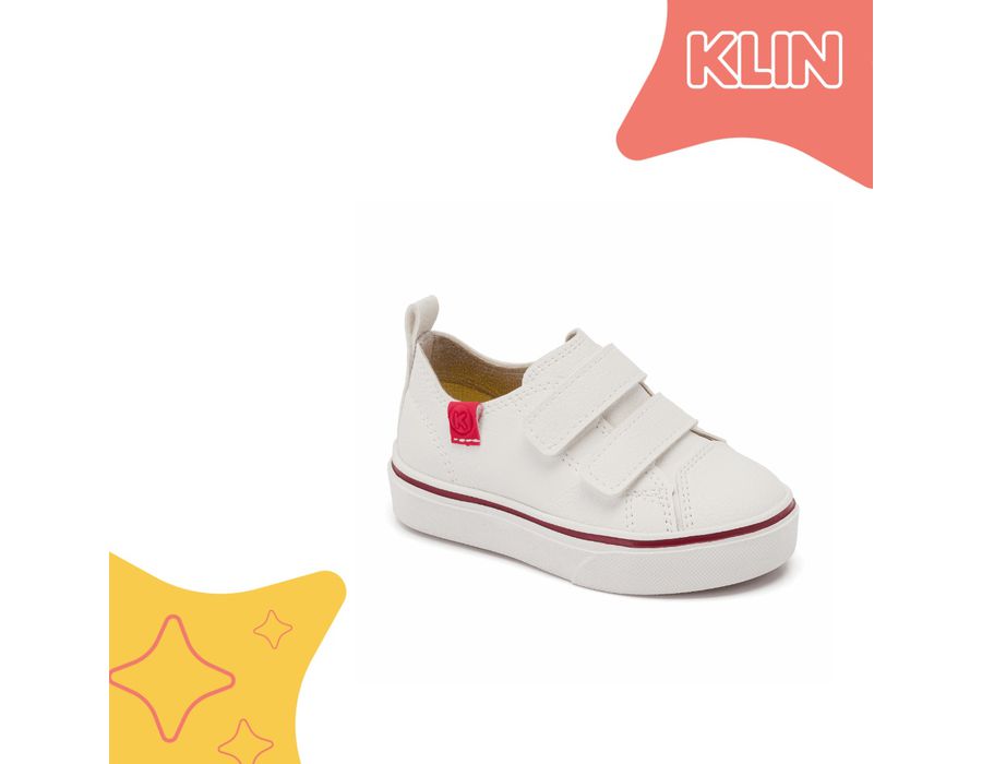 TENIS KLIN 259025 BRANCO/VERMELHO