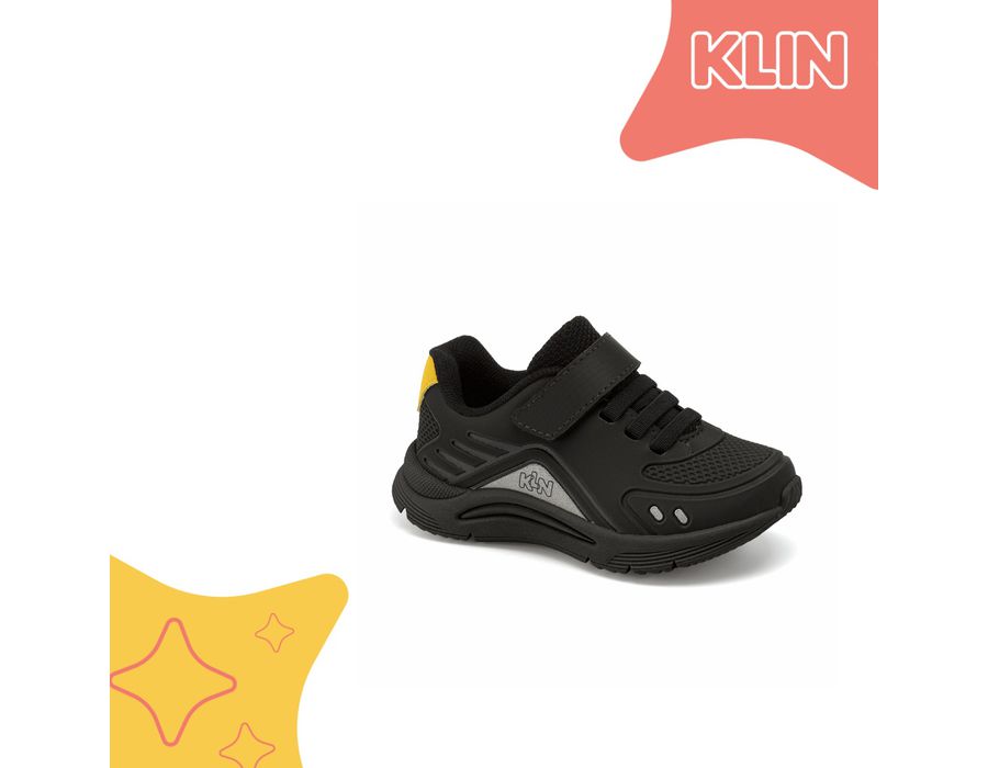 TENIS KLIN 199133 PRETO/AMARELO