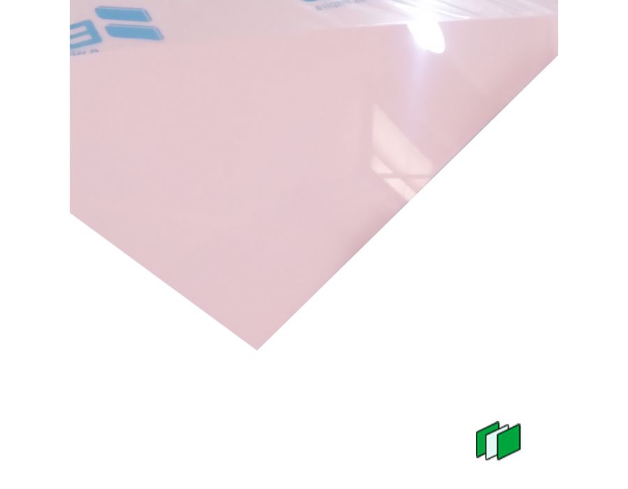 Chapa De Acrílico Rosa Bebê 2mm 150cm X 100cm | POLY SHEET POLICARBONATO