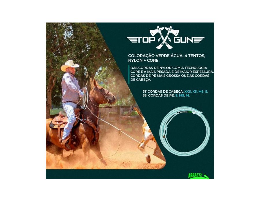 Corda Tomahawk Ropes Top Gun Pé – Nylon 100%, 4 Tentos, Resistente e ...